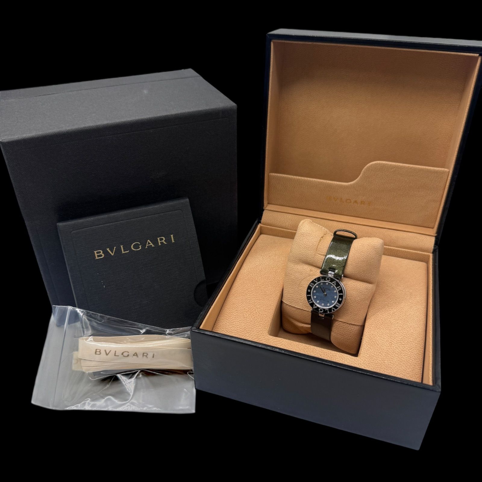 673【美品】BVLGARI 時計　箱付き 12Pダイヤ　シェル BZ22S 673【美品】BVLGARI 時計 箱付き 12Pダイヤ シェル BZ22S