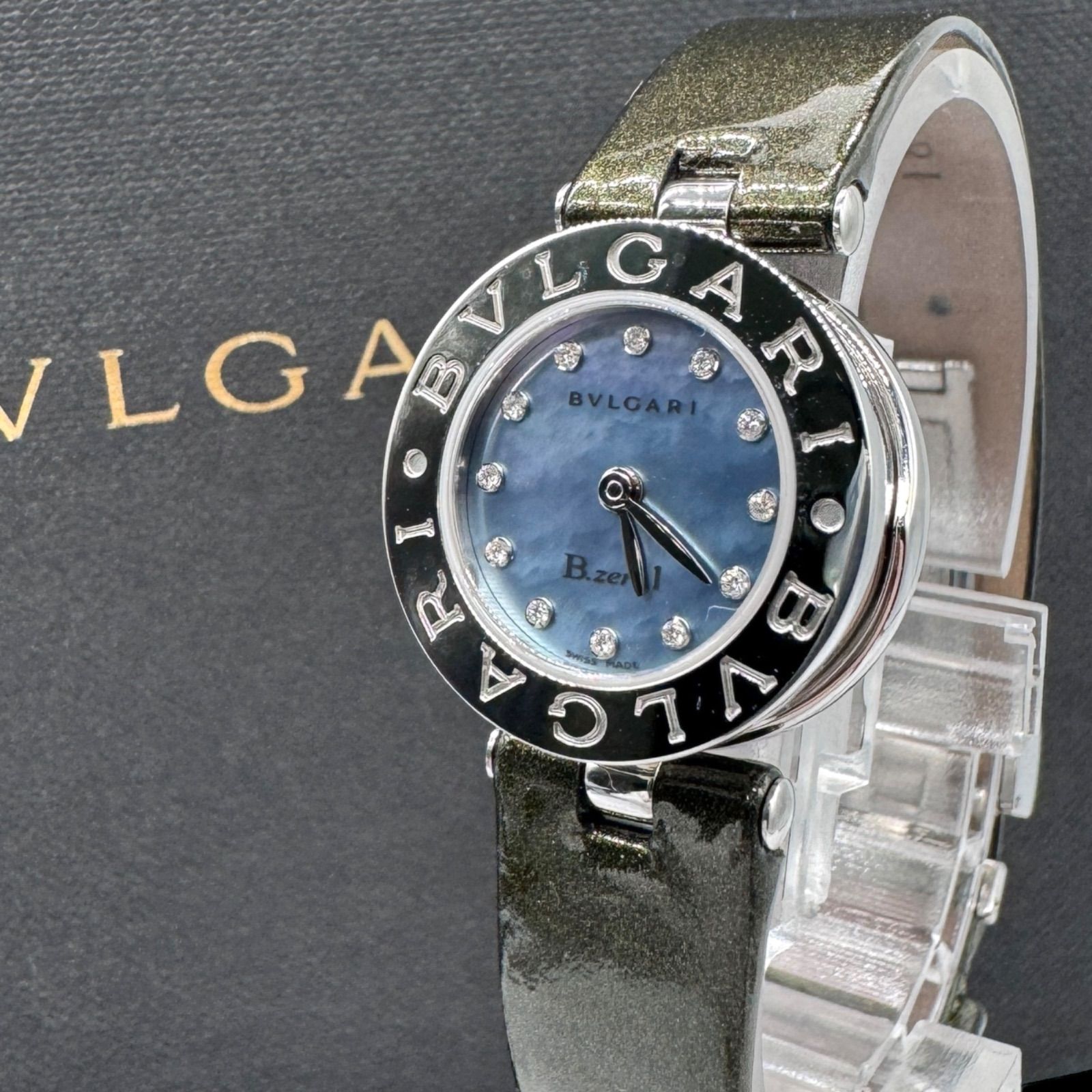 稼働 美品 BVLGARI ブルガリB-zero ビーゼロワン 12Pダイヤ BZ22S