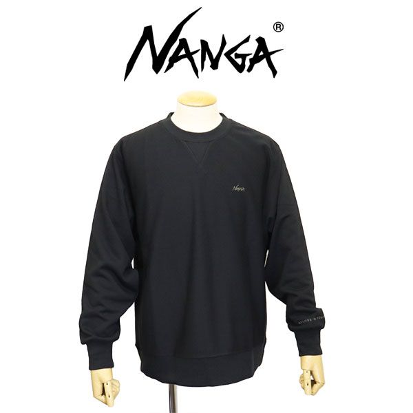 NANGA ナンガ N 2530 1 K 101 A DRY MIX TERRY CREW SWEAT ドライミックス テリー クルースウェット 全 052 BLACK XL