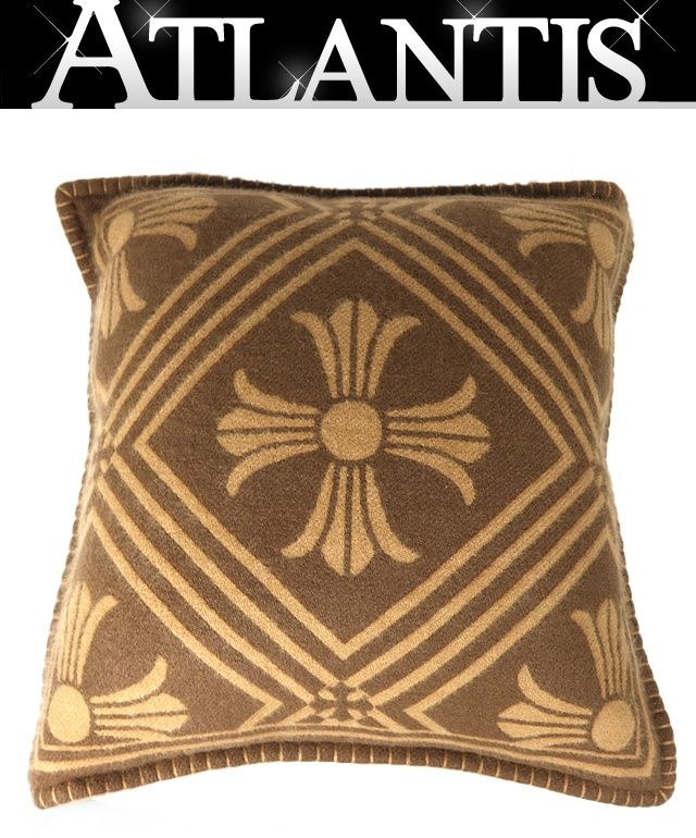 CHROME HEARTS クロムハーツ CHプラス プリント カシミヤ クッション 置物 インテリア 茶系 101503