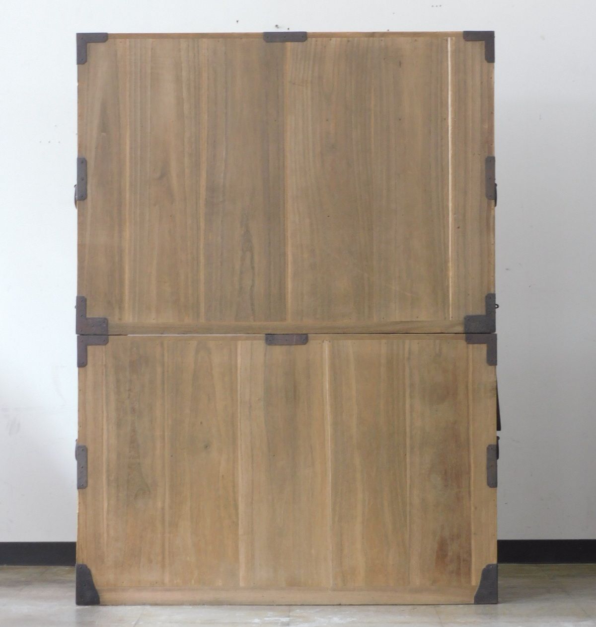 庄内地方 総桐製 丸金具 重ね 時代箪笥 鍵付き 五丁抽 HK-a-05738