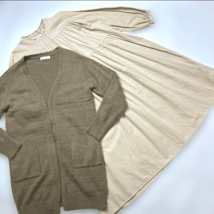 のみ ピンクハウス コーデュロイワンピース カーディガンset