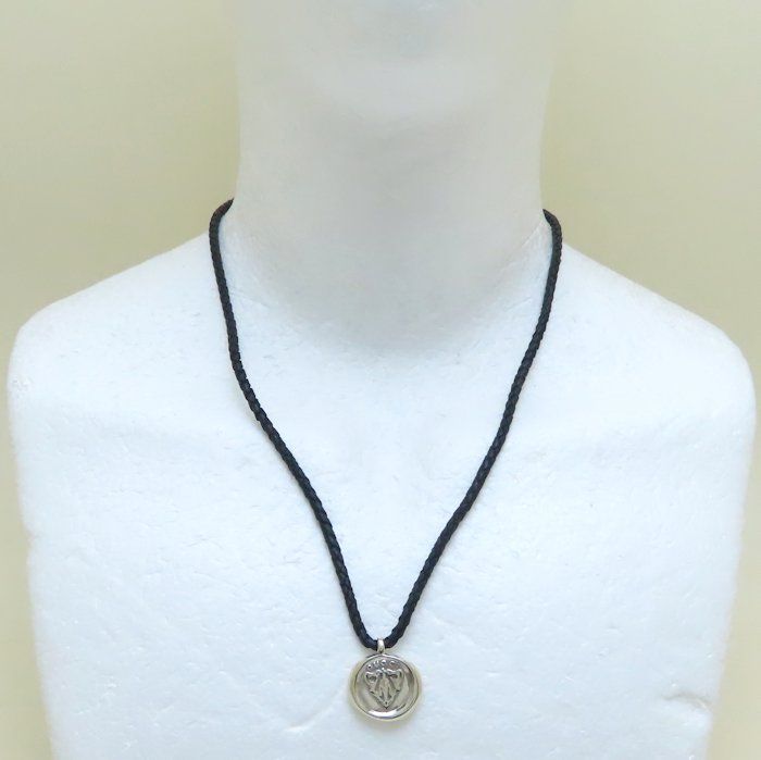 GUCCI グッチ クレストコイン ネックレス 270669 シルバー925xレザー