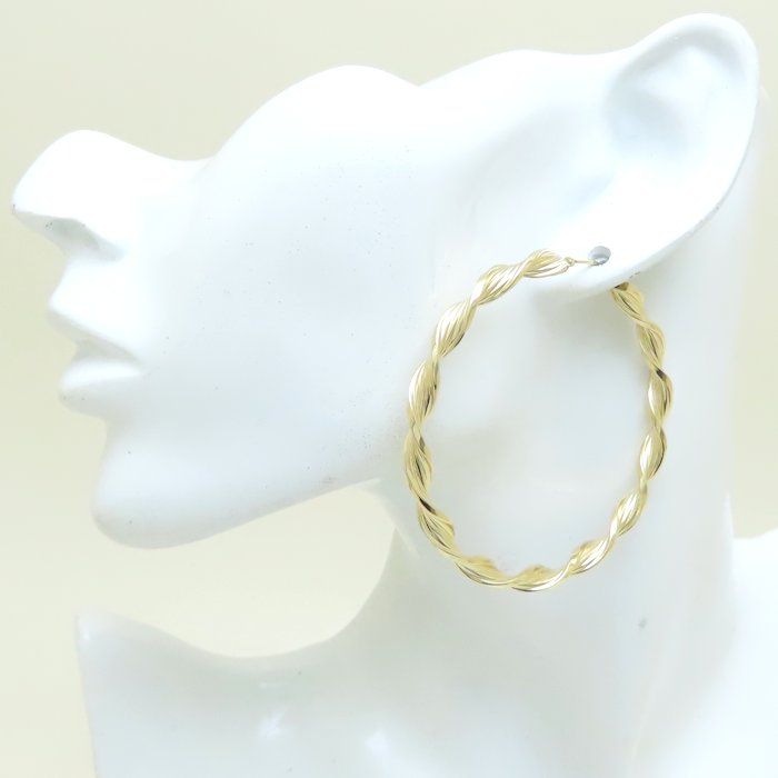 ウノアエレ フープ ピアス K 18 YG イエローゴールド レディース 294663 BJ
