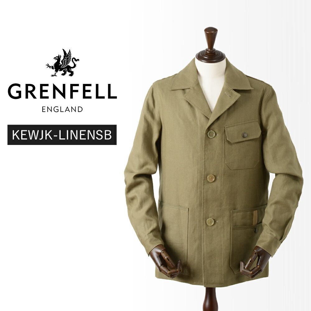 40%OFF/定価129,800円】グレンフェル 新品 ジャケット KEWJK-LINENSB