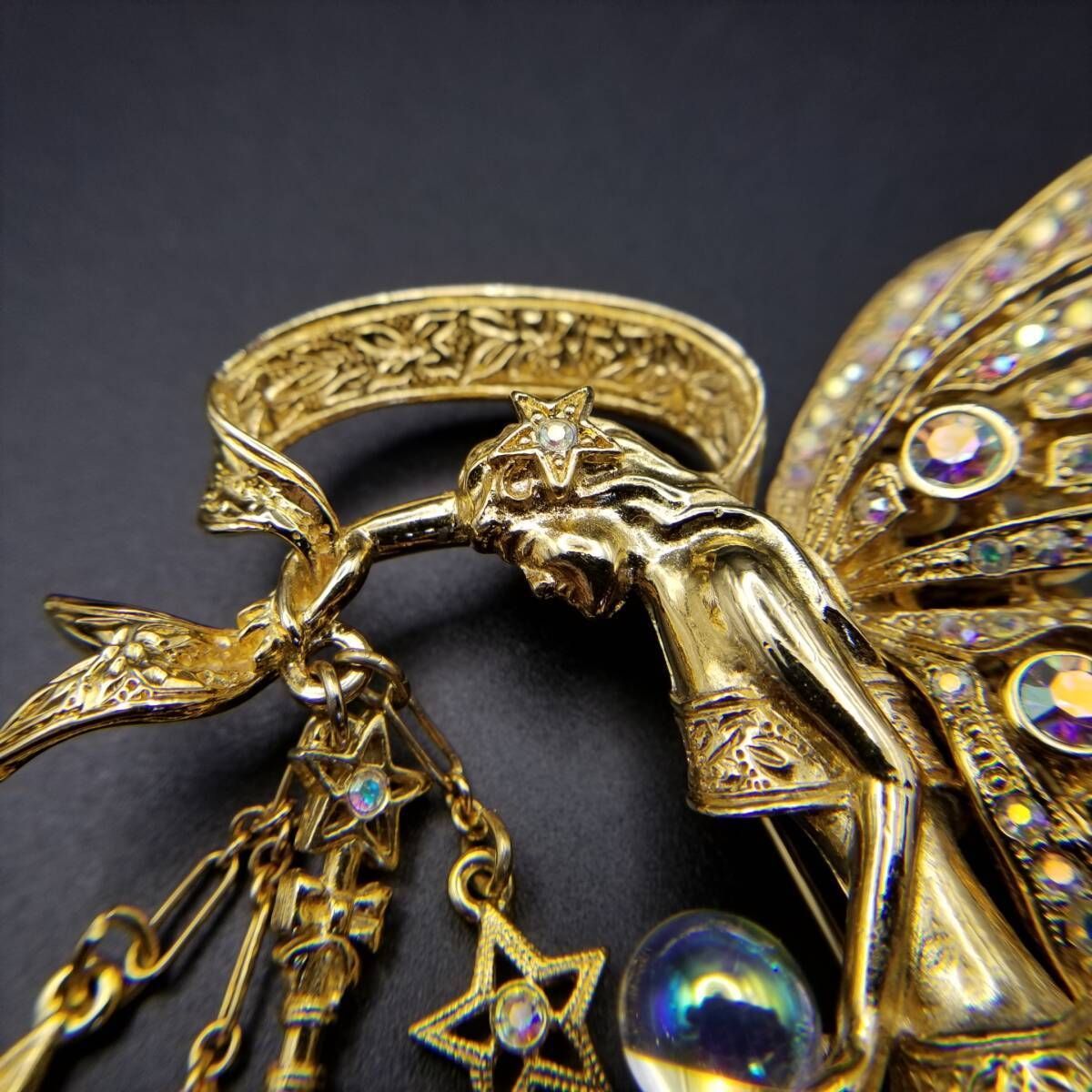 KIRKS FOLLY 妖精 フェアリー ヴィンテージ ブローチ 大ぶり ライン