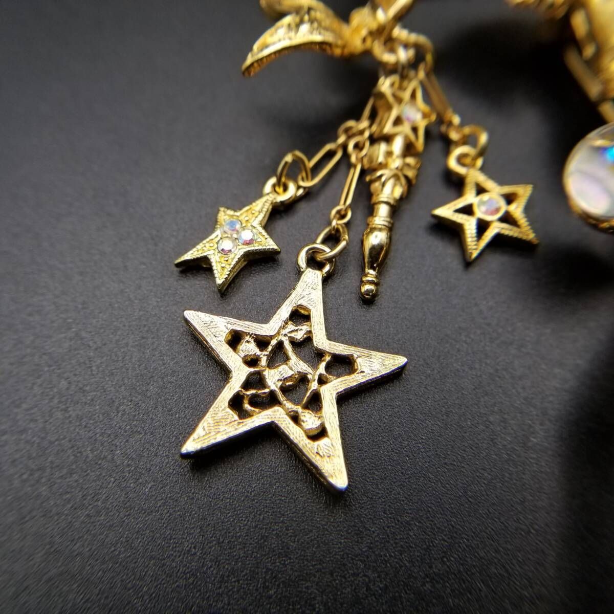 KIRKS FOLLY 妖精 フェアリー ヴィンテージ ブローチ 大ぶり ラインストーン ゴールドトーン 煌めき CRYSTAL FAIRY Y 17-W