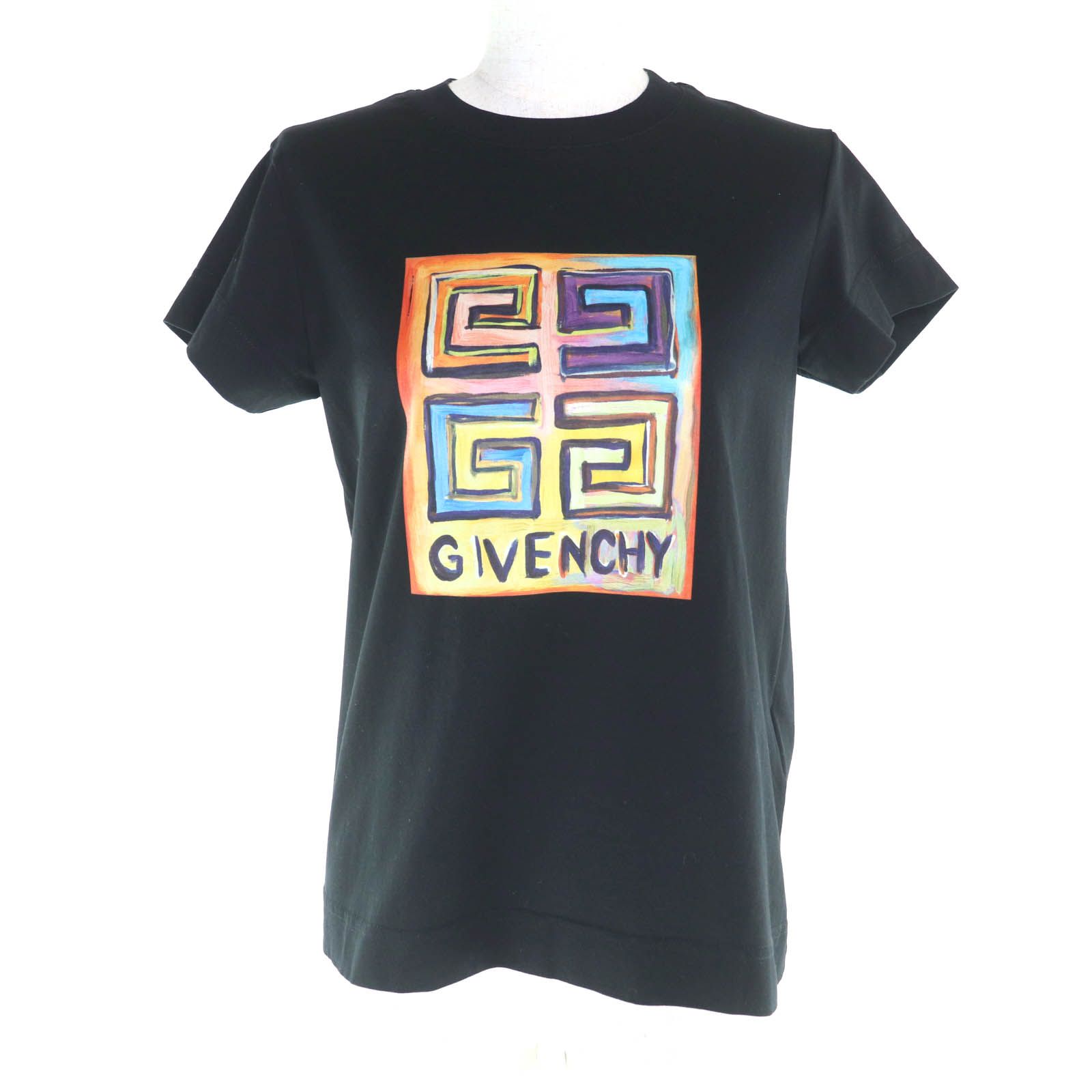 ジバンシィ コットン100％ 4 Gプリント ジャージ スリム フィット 半袖Ｔシャツ ブラック XS レディース