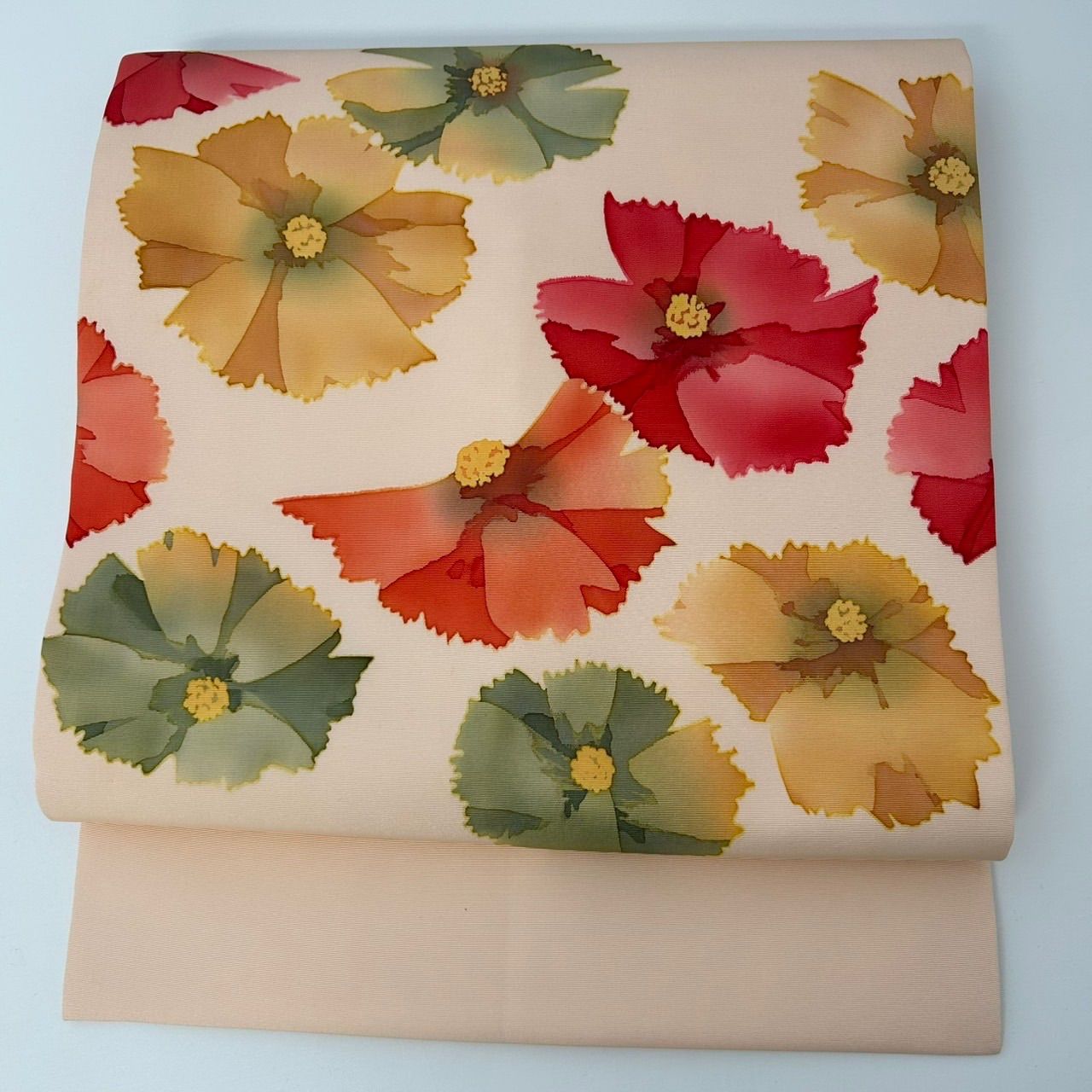 名古屋帯 塩瀬 花柄の上品な染め 九寸 正絹 着物 MA-2446 - メルカリ