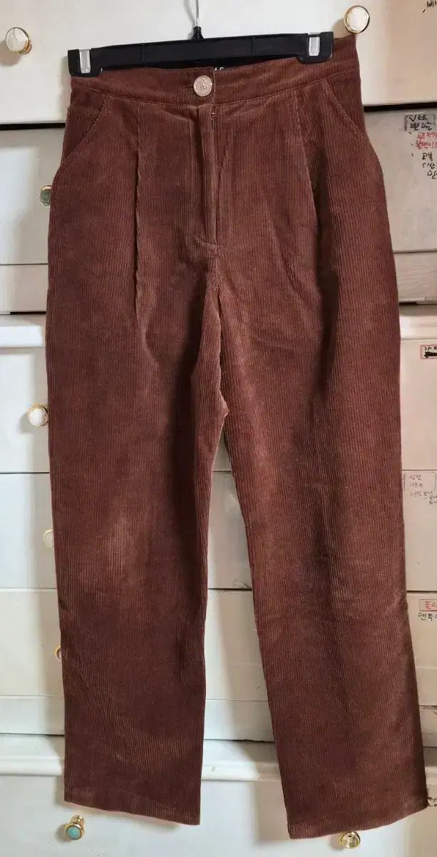 TIME レディース ブラウン コーデュロイ ズボン