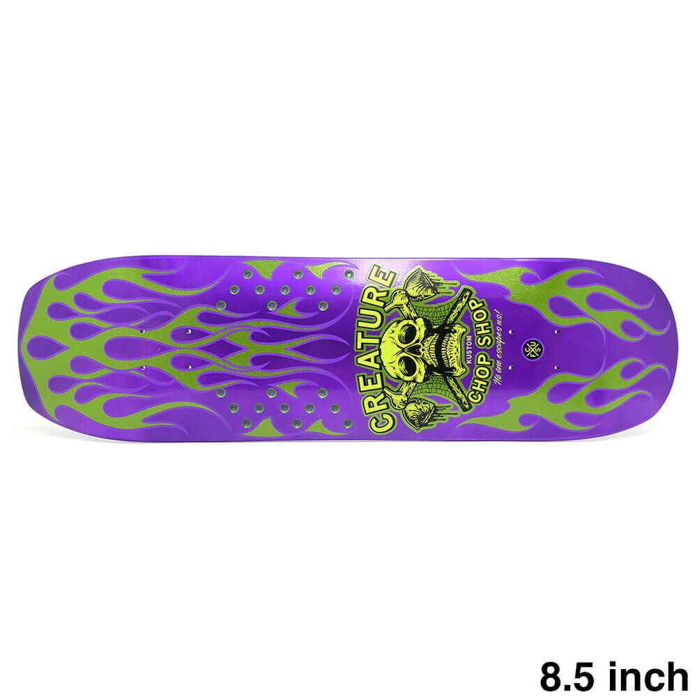 DECK クリーチャー デッキ TEAM CHOP SHOP FLAME 8 5 SHAPED スケートボード スケボー