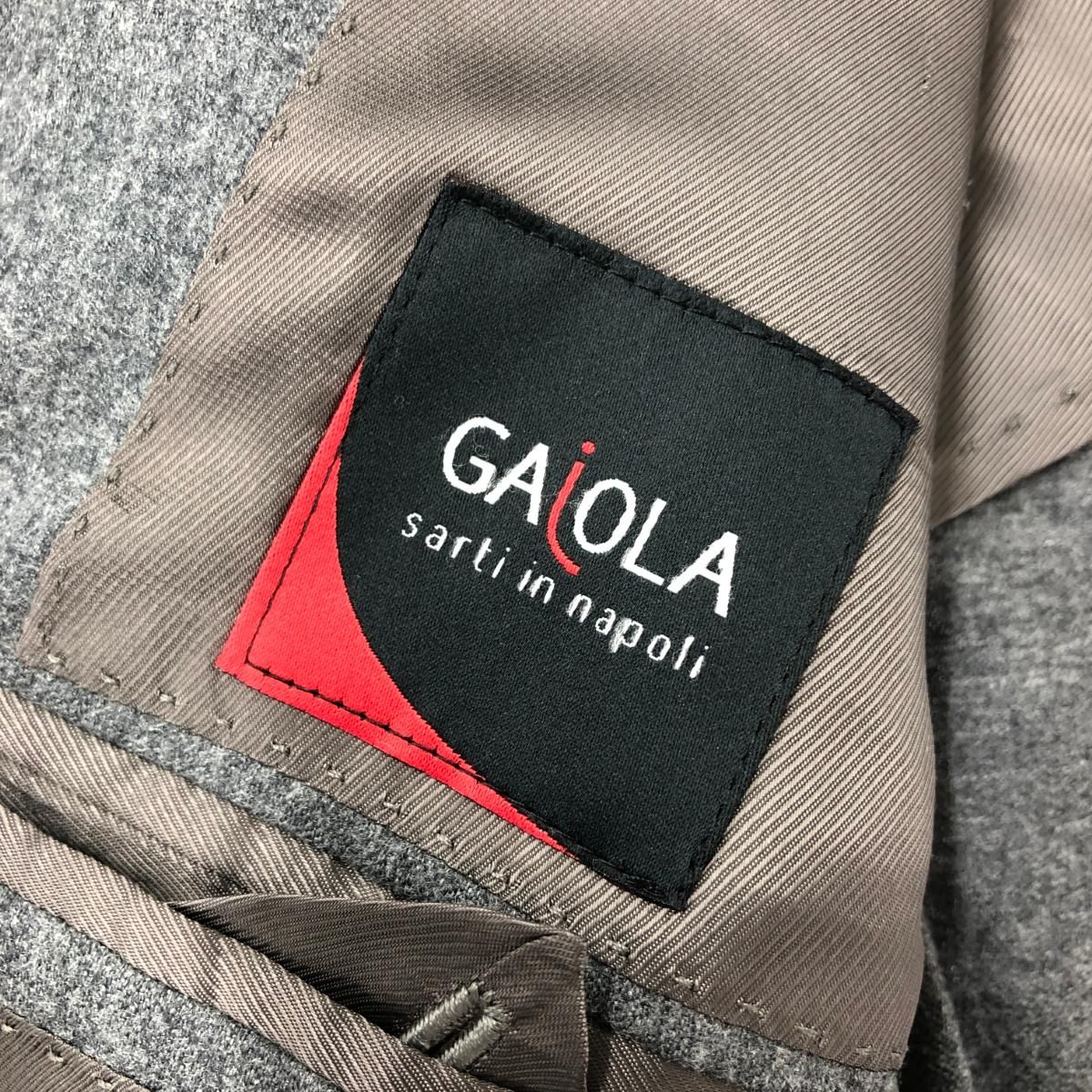 GAIOLA ガイオラ 3Bフランネルスーツ サイズ:46 グレー メンズ