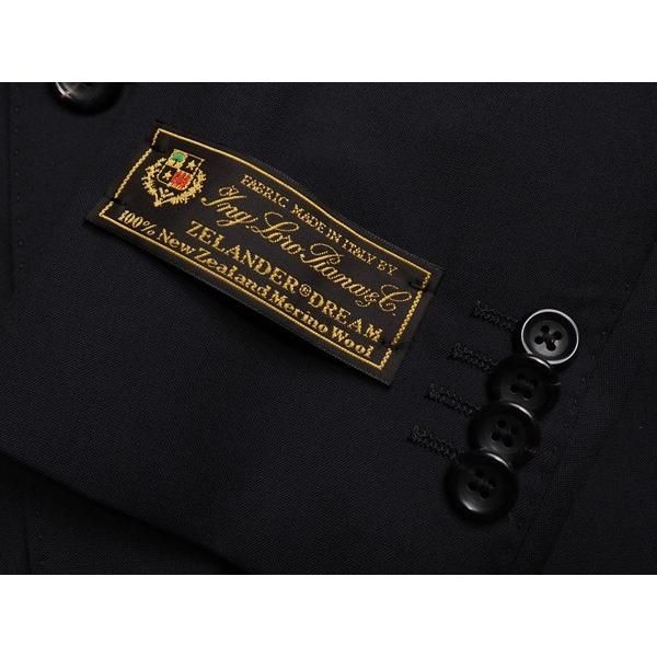 新品12.9万円 大手百貨店扱い 春夏『ロロピアーナ ZELANDER 伊製生地』ウール100% 艶感 ソリッド無地 スーツA4紺(B) 1506471