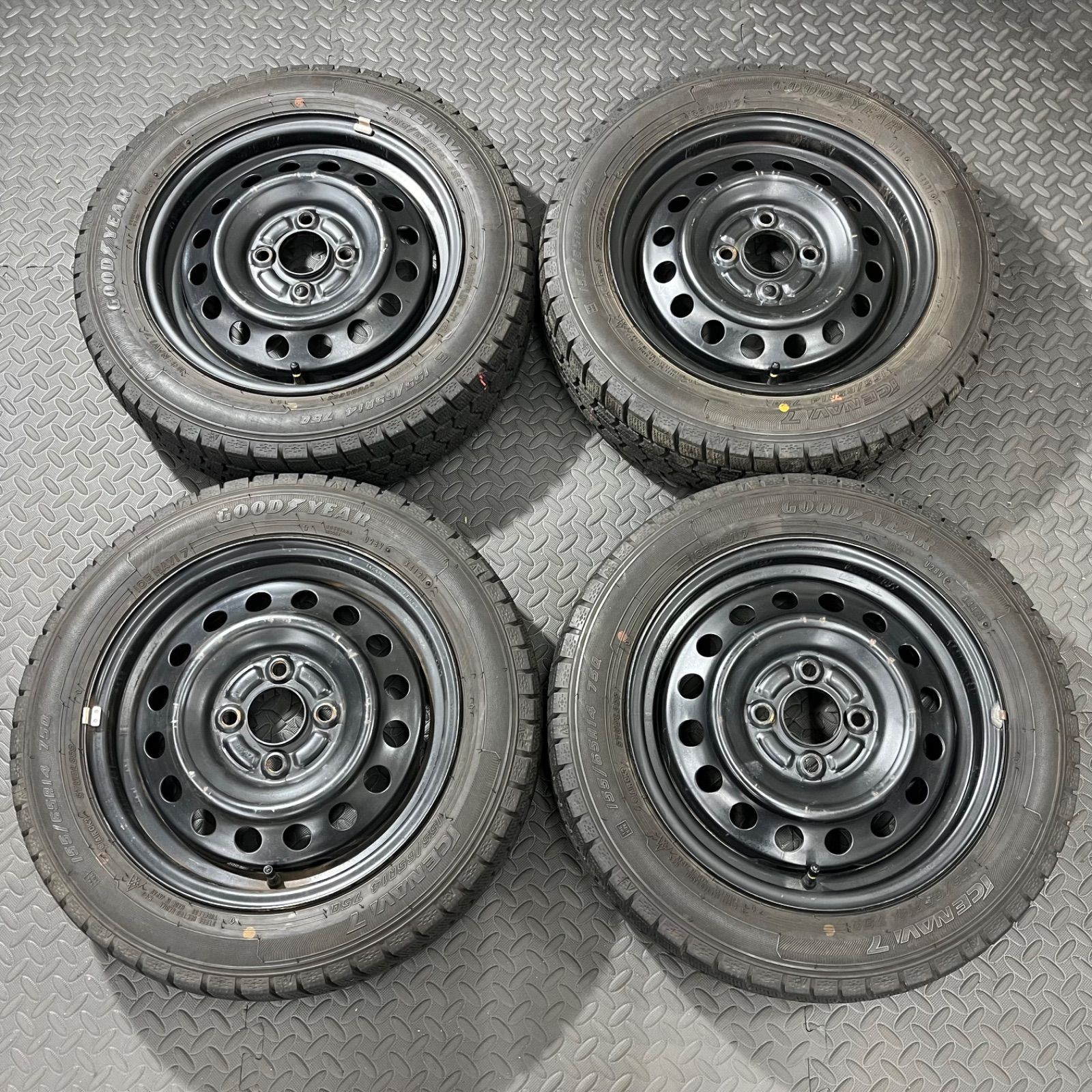 21年製 155/65R14 グッドイヤー アイスナビ7 スバル ステラ R2 