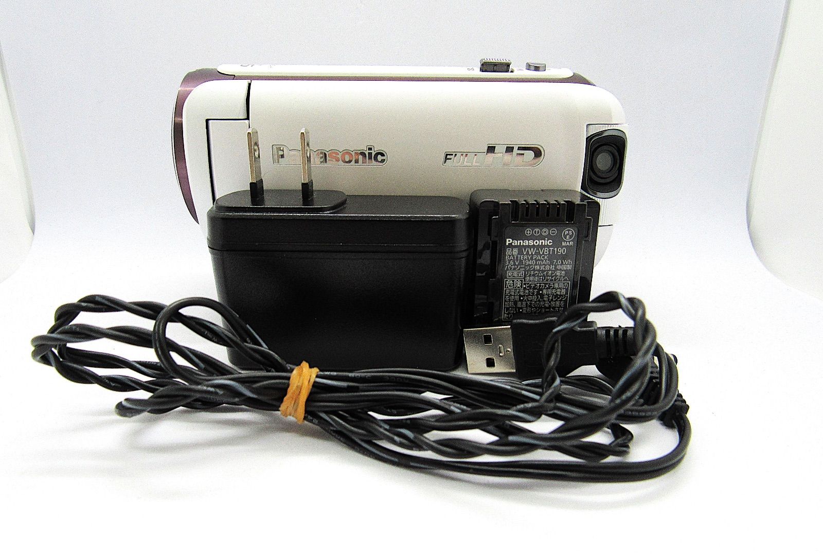 動作品 元 Panasonic HC W 570 M ホワイト パナソニック ビデオカメラ