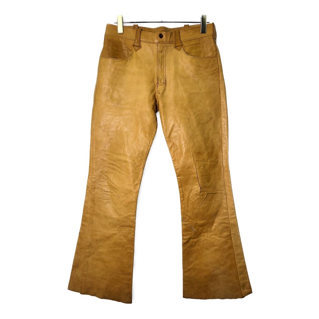 70年代 East West Musical Instruments レザー ウエスタンパンツ ヴィンテージ メンズ W 32 L 34相当 古着 V 8572