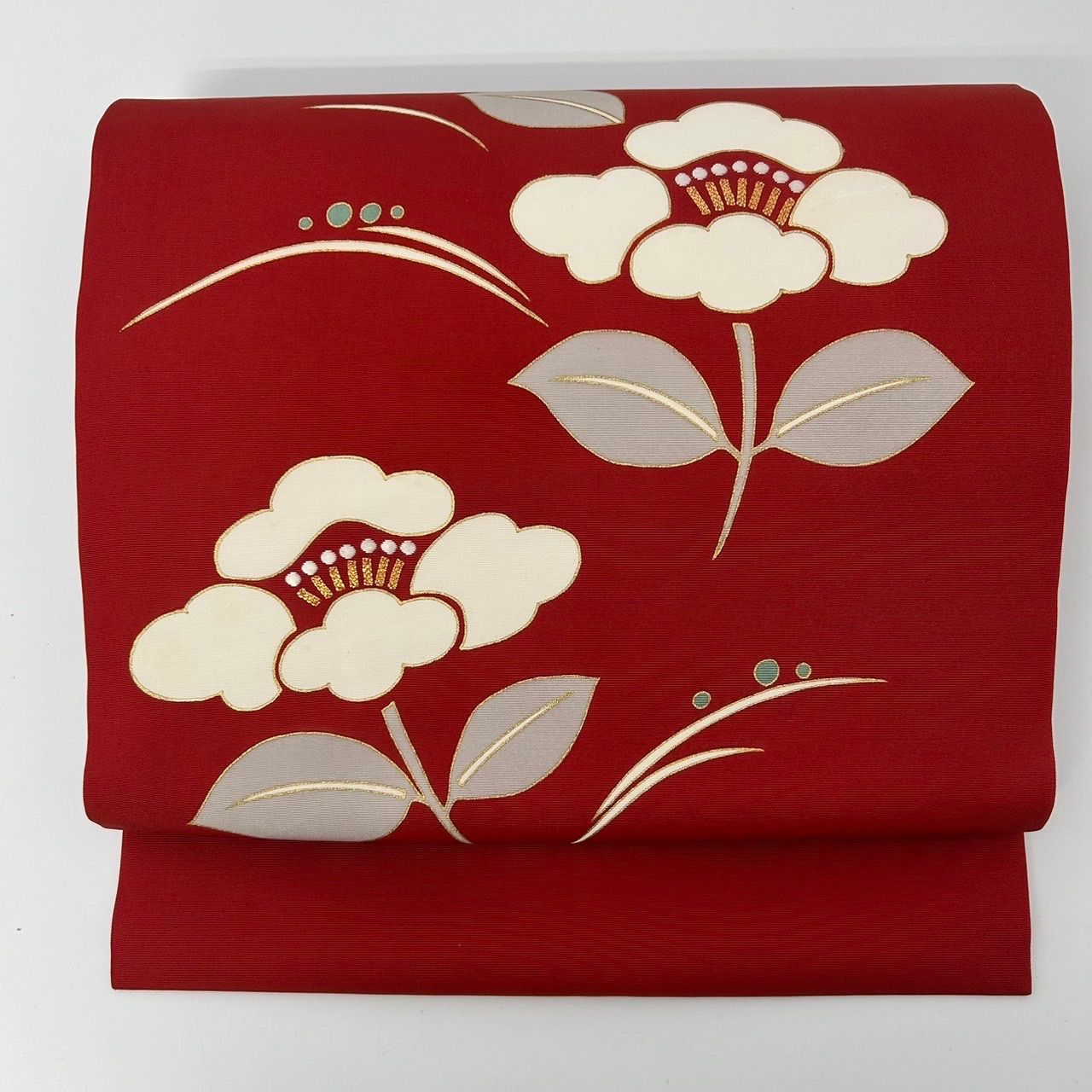 名古屋帯 塩瀬 刺繍 金彩 上品な染め 九寸 正絹 着物 MA-2449 - メルカリ