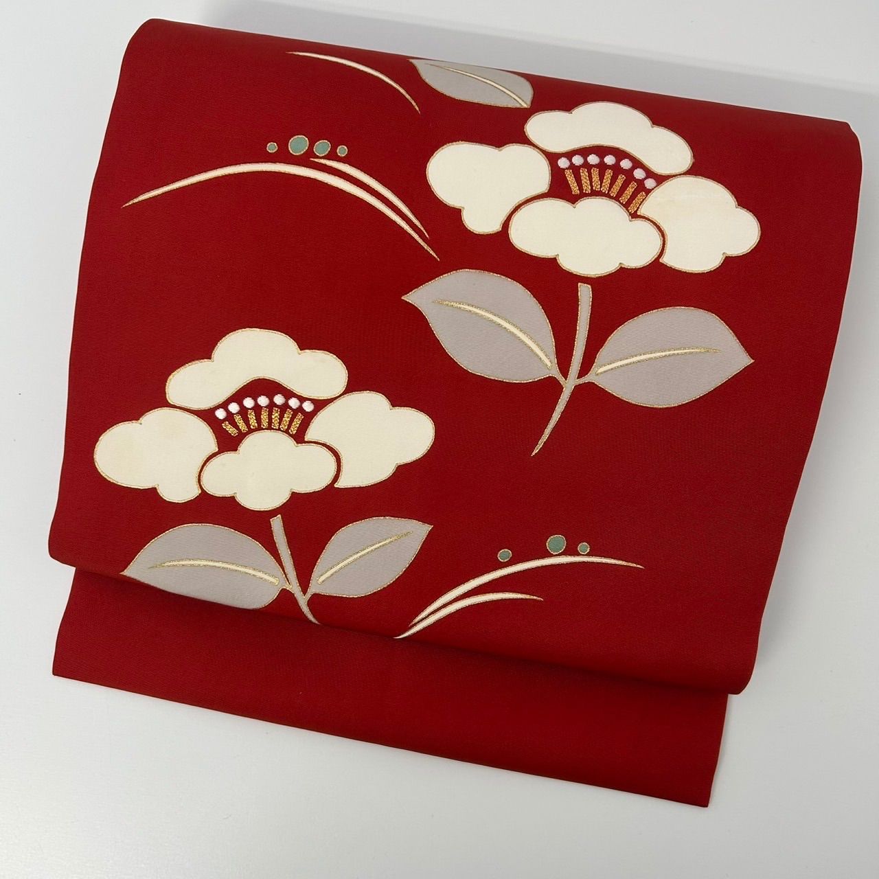 名古屋帯 塩瀬 刺繍 金彩 上品な染め 九寸 正絹 着物 MA-2449 - メルカリ