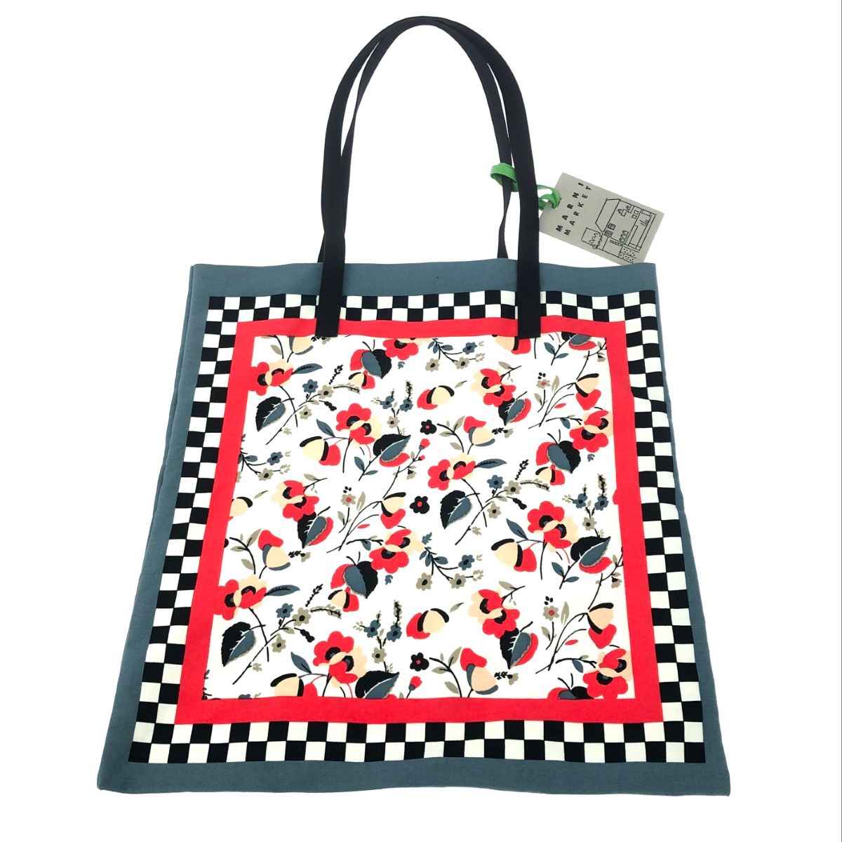 MARNI マルニ バンダナトートバッグ マルニマーケット ポピーレッド 