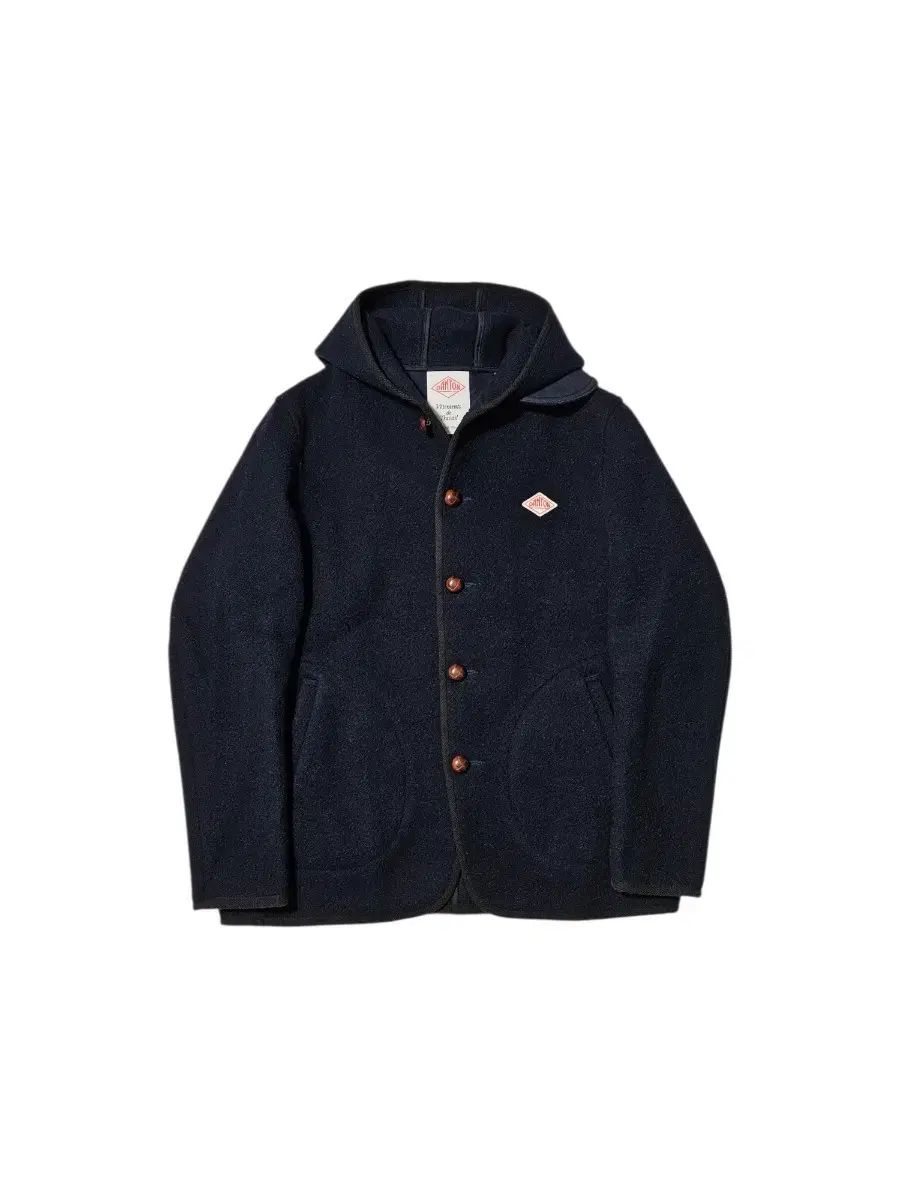 ダントン フード ウールコート ネイビー 42