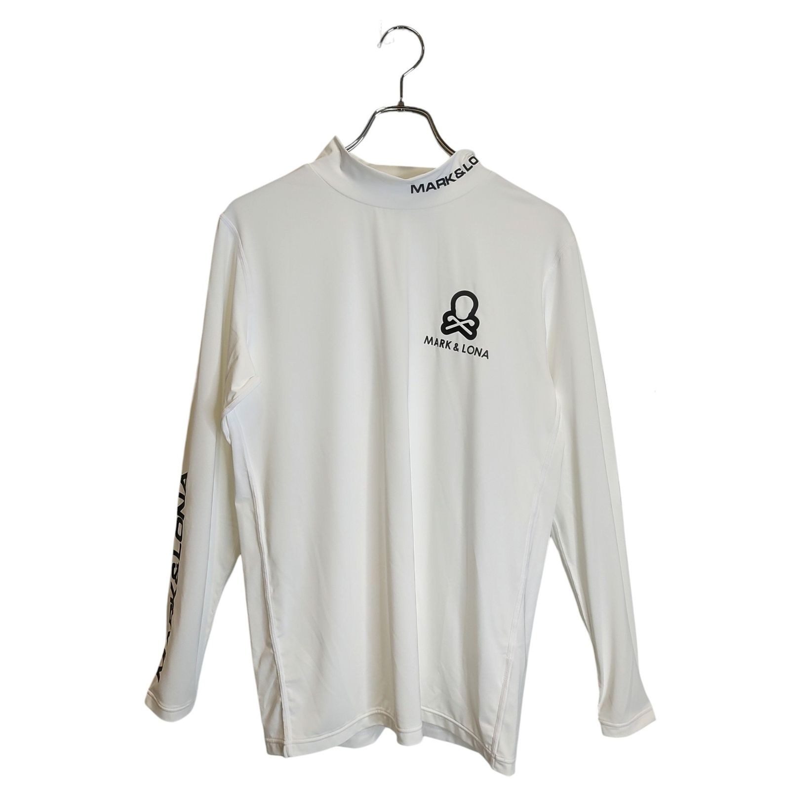 MARK-LONA マークアンドロナ ゴルフ 25 SS Ever Mock Neck Long Sleeve Top モックネック ロングスリーブ Tシャツ MLM-5 A-AU 20 48 ホワイト メンズ