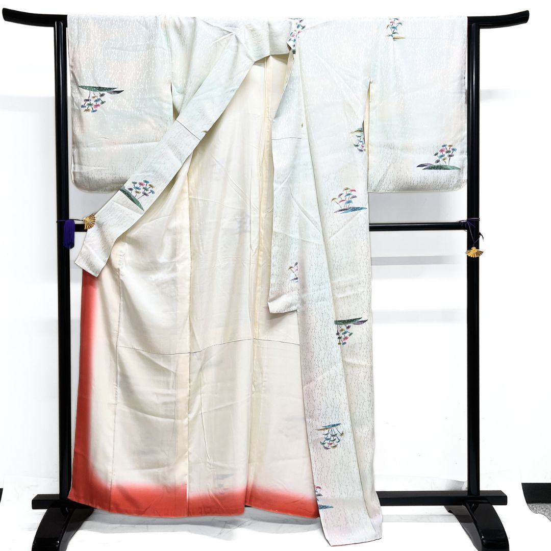  小紋 松 グラデーション 抽象 カラフル 着物 123 b d ms 小紋 着物