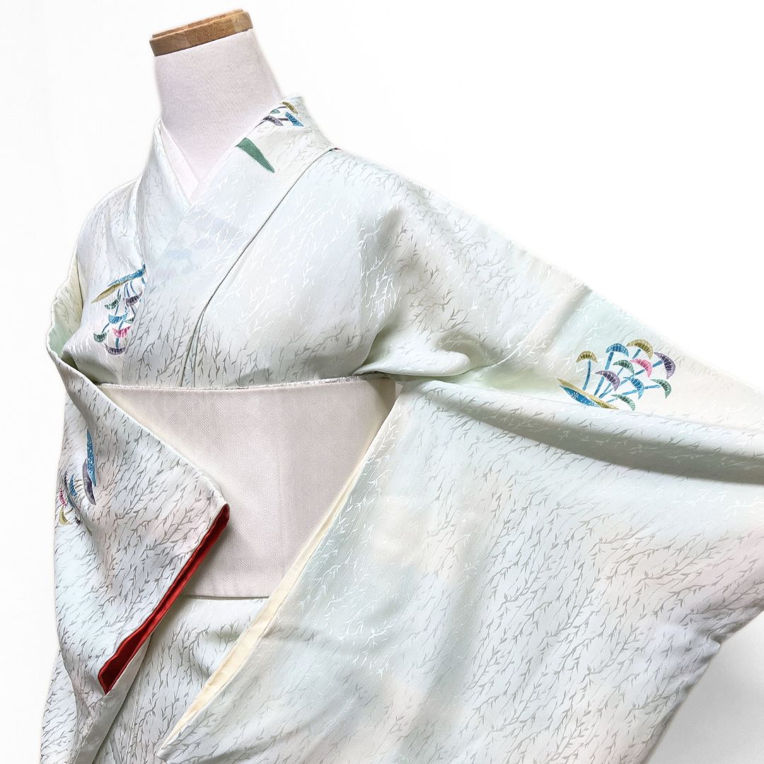 小紋 松 グラデーション 抽象 カラフル 着物 123 b d ms