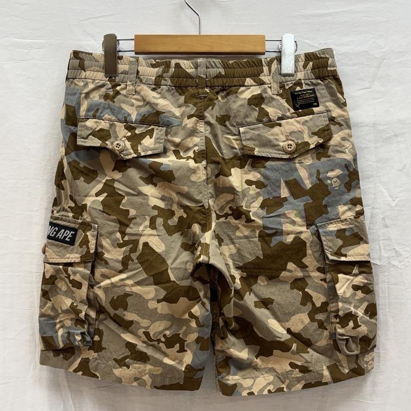 美品 A BATHING APE Huntwear 迷彩柄ハーフパンツ アベイシングエイプ カモフラージュ 迷彩柄 カーゴ ショーツ ショート