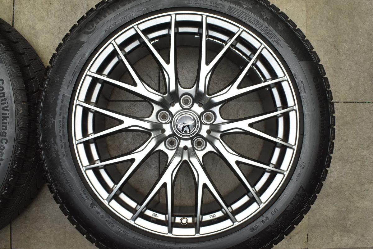  程度良好品 エクシーダー 19 in 8 J 45 PCD 114 3 コンチバイキングコンタクト6 225 55 R ハリアー RAV 4 エクストレイル CX 5 19インチ タイヤ ホイールセット