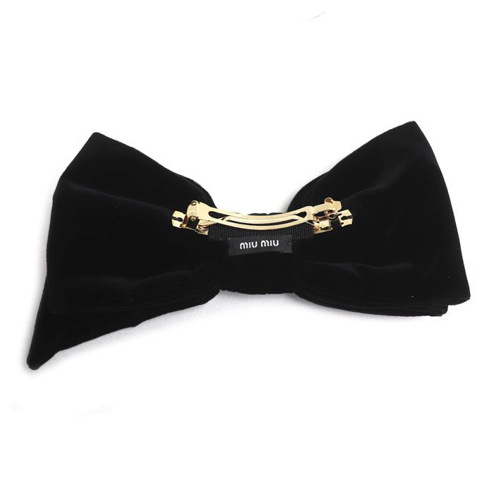 MIUMIU ミュウミュウ コットン ベルベット ヘアクリップ ヘア 5 IF 206_068_F 0002 リボン レディース