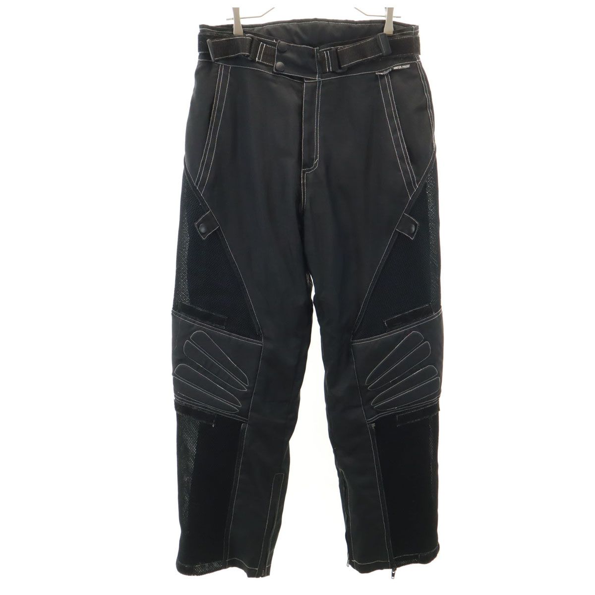 バイク メッシュ切替 ライディング パンツ W35 ブラック モーターサイクル メンズ 古着