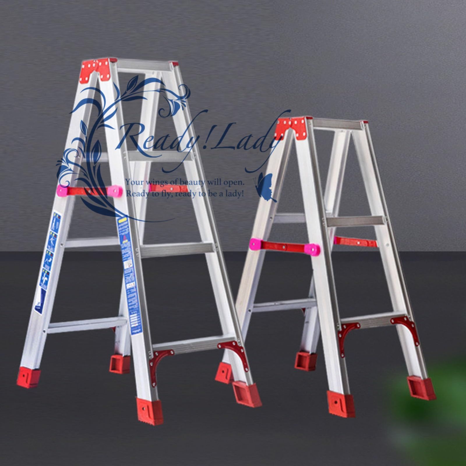 脚立 はしご兼用脚立 折りたたみ 踏み台 梯子 部屋用 アルミはしご 伸縮脚立はしご 軽量合金鋼 耐荷重150 KG コンパクト 室内室外両用 おしゃれ 持ち運び便利 滑り止め付き 園芸用脚立 3 M