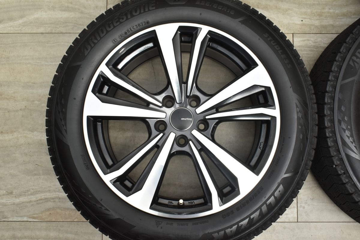 バリ溝 スマートライン365 18 in 8 J 43 PCD 112 ブリヂストン ブリザック VRX 3 225 55 R 製 スタッドレス アウディ A 6 C