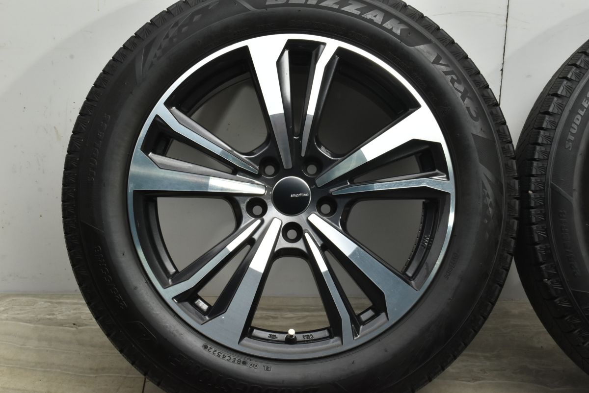  バリ溝 スマートライン365 18 in 8 J 43 PCD 112 ブリヂストン ブリザック VRX 3 225 55 R 製 スタッドレス アウディ A 6 C 18インチ タイヤ ホイールセット