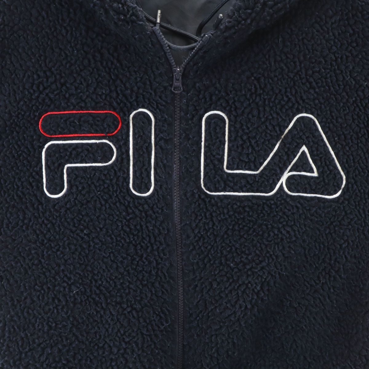FILA フィラ ボアジャケット M ネイビー メンズ 古着 - メルカリ