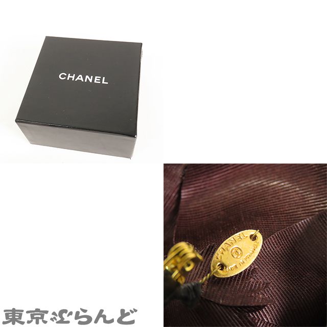 シャネル CHANEL カメリア コサージュ ブラウン 茶 ゴールド金具