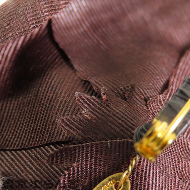 シャネル CHANEL カメリア コサージュ ブラウン 茶 ゴールド金具