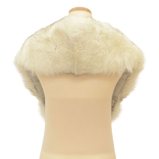  ショール ファー SAGA FOX 毛皮ショール リサイクルショール 白色系 振袖用 大判 着物 レディース kkb 4248 b 着物ショール 着物 浴衣