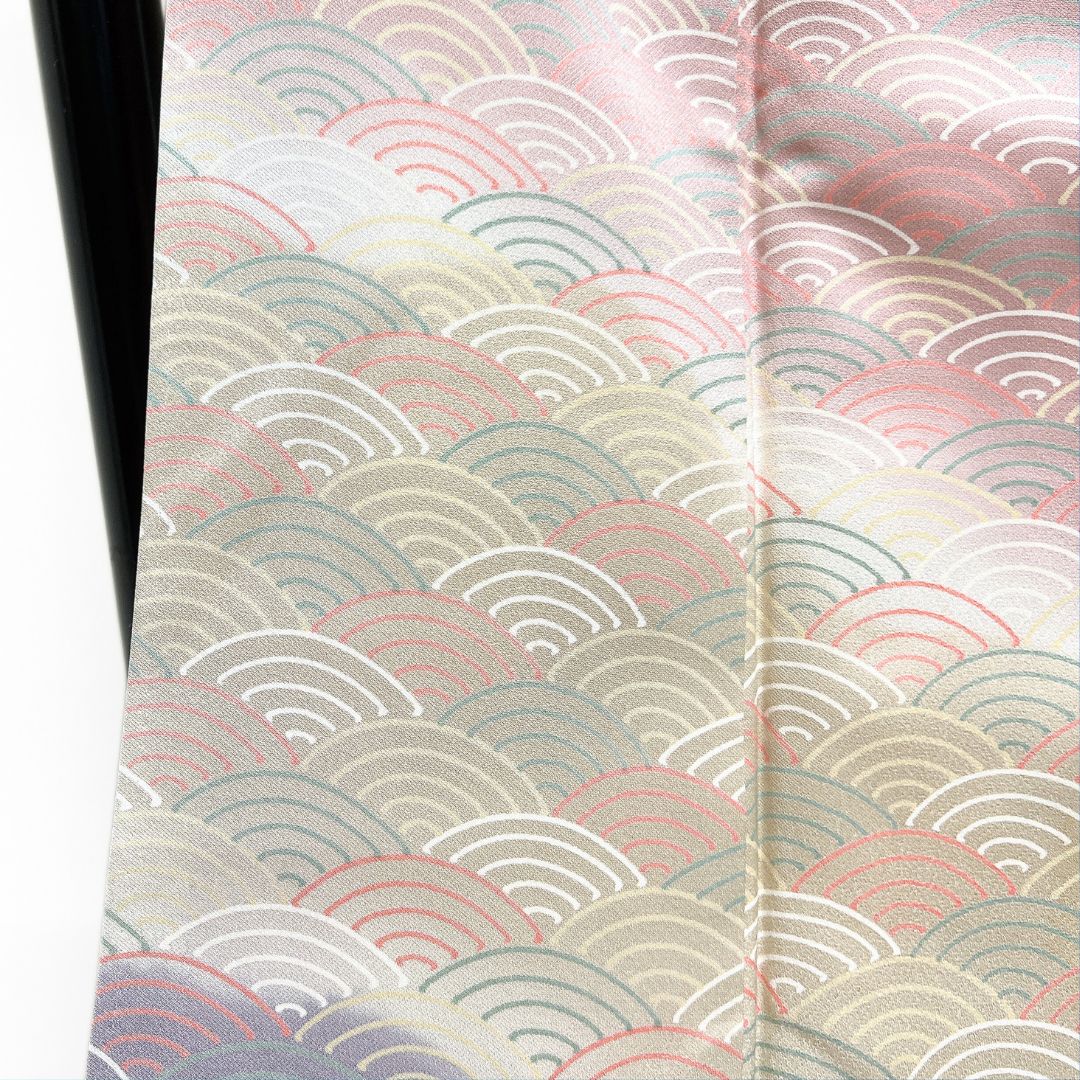  付け下げ 青海波 グラデーション 道長取り 紋無し 着物 123 b d ms 訪問着 付け下げ 着物