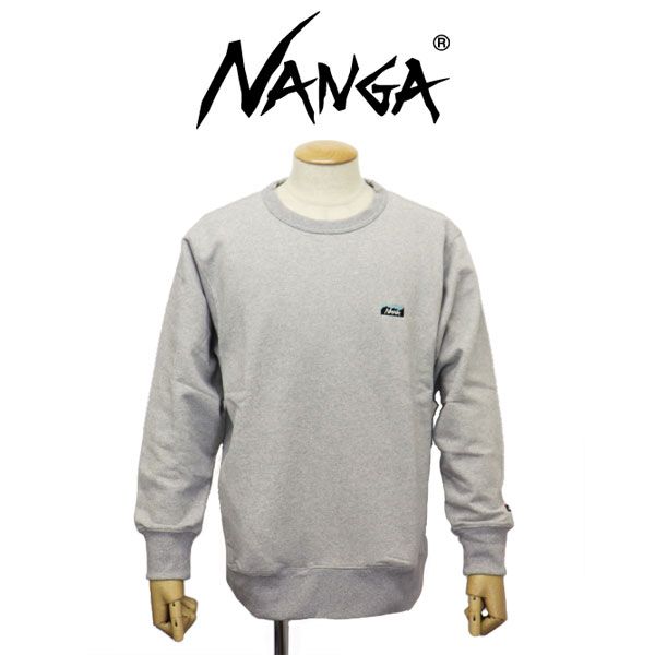 NANGA ナンガ ユニセックス NW 2441 1 F 013 ECO HYBRID MINI BOX LOGO エコハイブリッド ミニボックスロゴ エンブロイダリー スウェットシャツ 全 N 050 L GRAY
