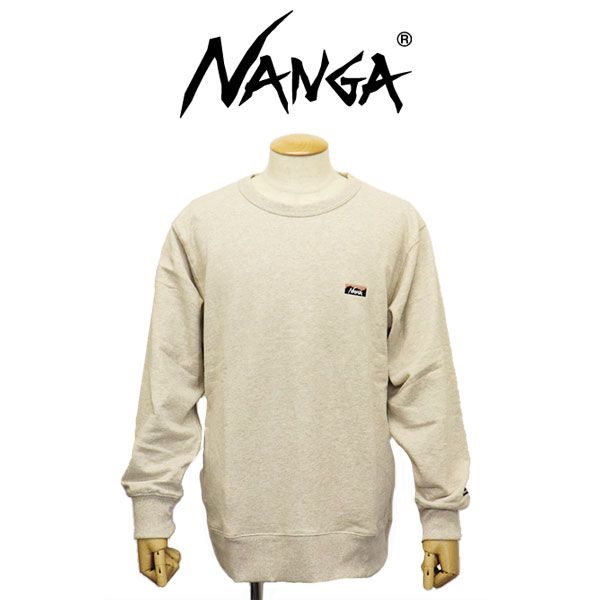 NANGA ナンガ ユニセックス NW 2441-1 F 013 ECO HYBRID MINI BOX LOGO エコハイブリッド ミニボックスロゴ エンブロイダリー スウェットシャツ 全 N 050 OATMEAL S