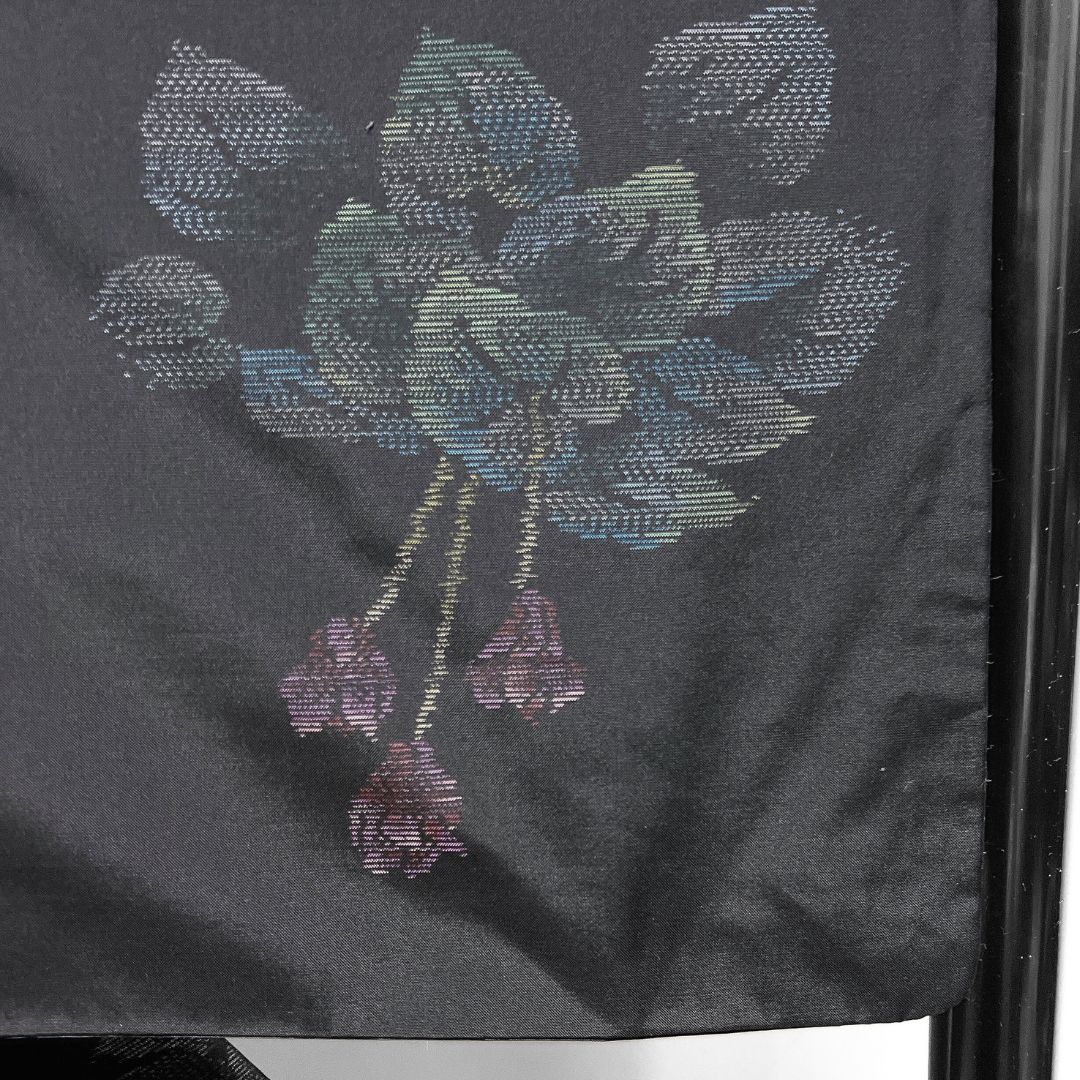 小紋　大島紬　泥染　地空き　市松模様　ドット　着物　053a p 小紋 大島紬 泥染 地空き 市松模様 ドット 着物 053a p 小紋 大島紬 泥