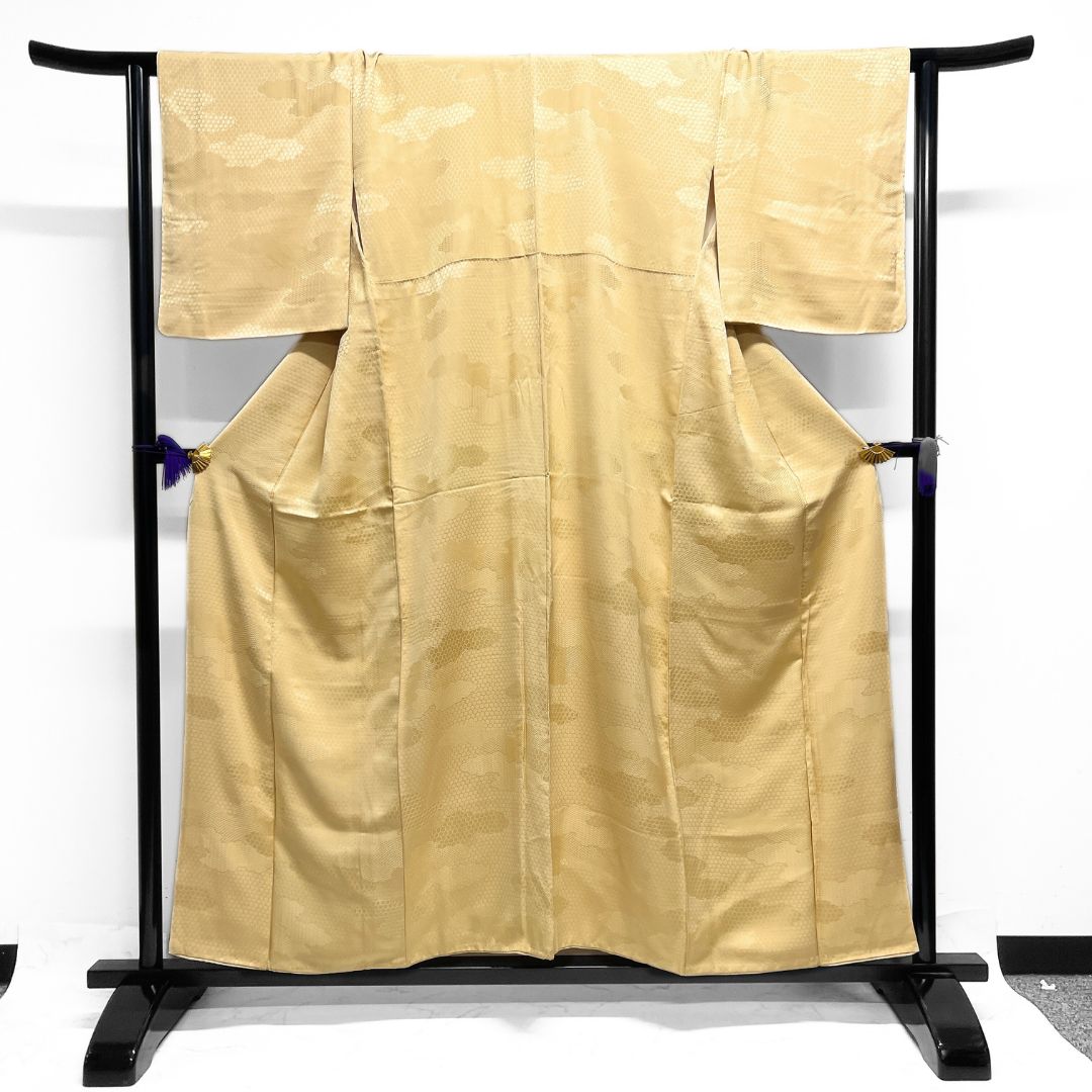 色無地 紋無し 亀甲 雲 菱 着物 123 b d ms