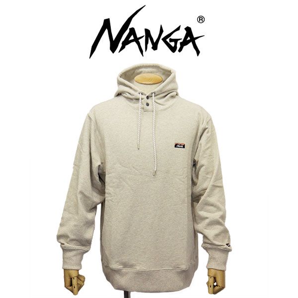 NANGA ナンガ NW 2441 1 F 014 ECO HYBRID MINI BOX LOGO エコハイブリッド ミニボックスロゴ エンブロイダリー スウェットフーディー 全 N 051 OATMEAL XL