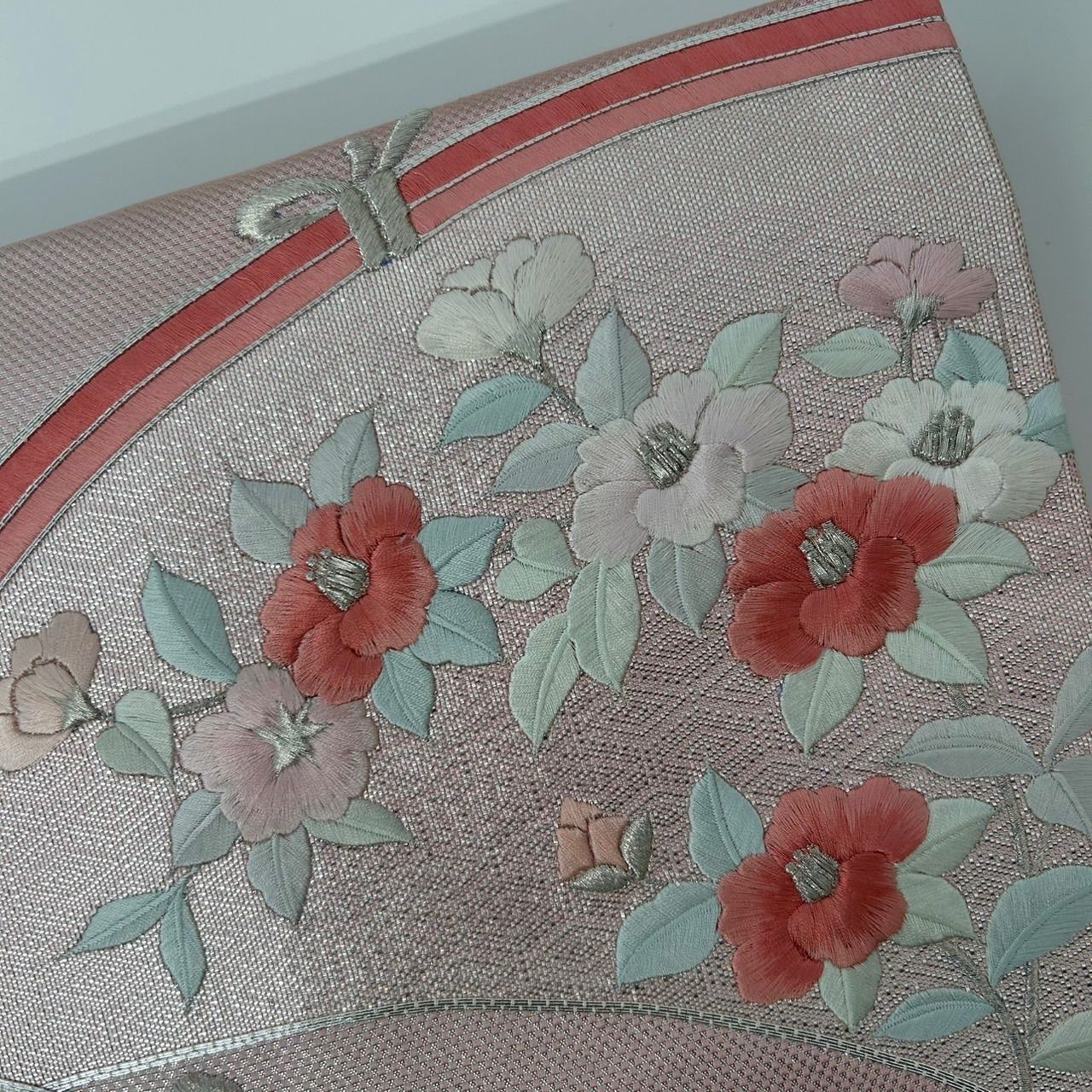 名古屋帯 刺繍 駒刺繍 上品な加工 九寸 正絹 着物 MA-2453 - メルカリ