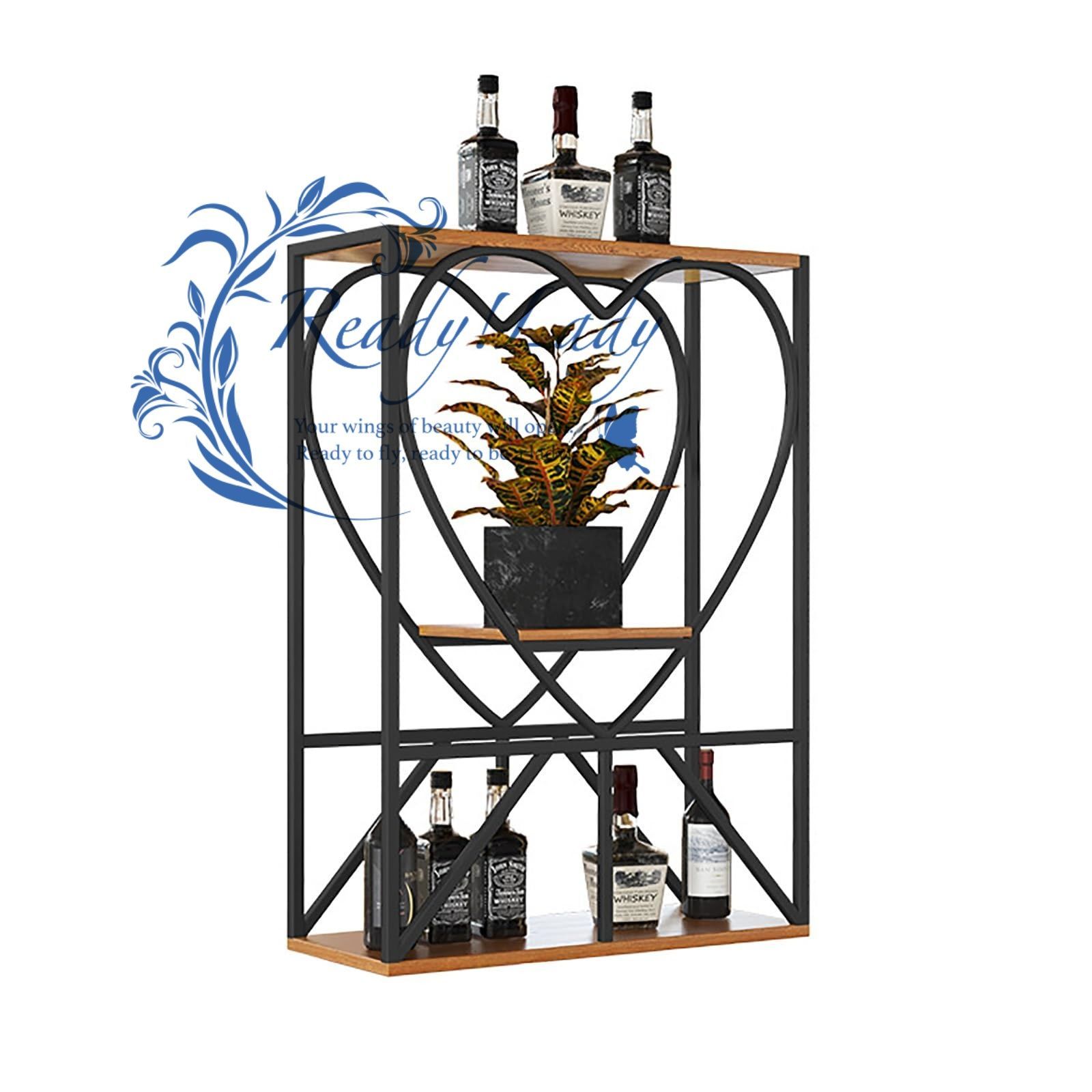 壁掛けワインラック ハート型の壁掛けワインラック 用壁掛けワインラック メタルワインホルダー 酒ラック壁掛け モダンな ボトルディスプレイシェルフ ホームバーパブキット用 壁用ワインホダー ウォールマウントワ A