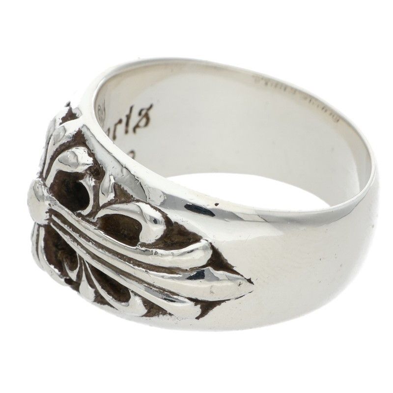 クロムハーツ FLRL CRS/フローラルクロス シルバーリング メンズ 21号