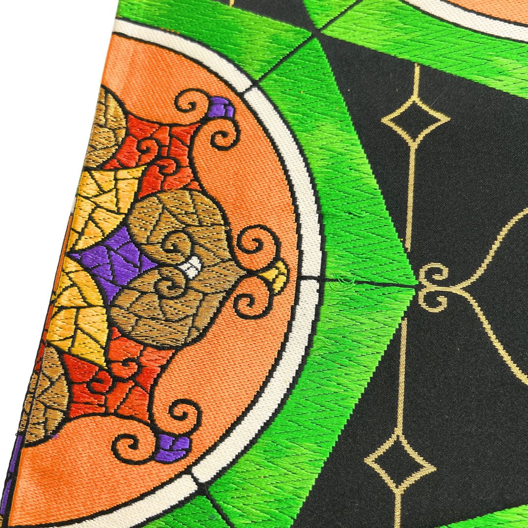  振袖帯 袋帯 華紋 ステンドグラス 縦縞 着物 123 b d ms 袋帯 帯