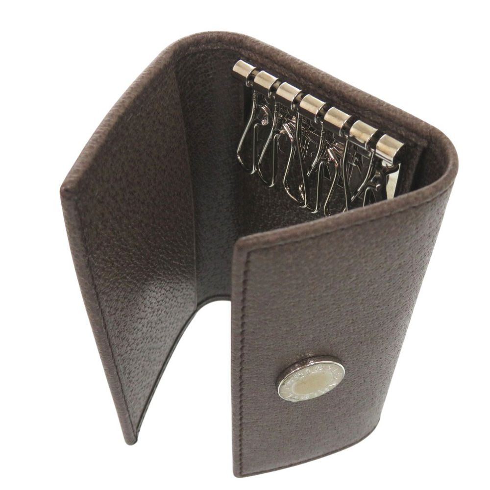  ブルガリ 6連キーケース レザー ブラウン 0446 BVLGARI キーケース 小物