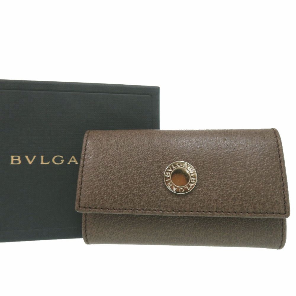 ブルガリ 6連キーケース レザー ブラウン 0446 BVLGARI